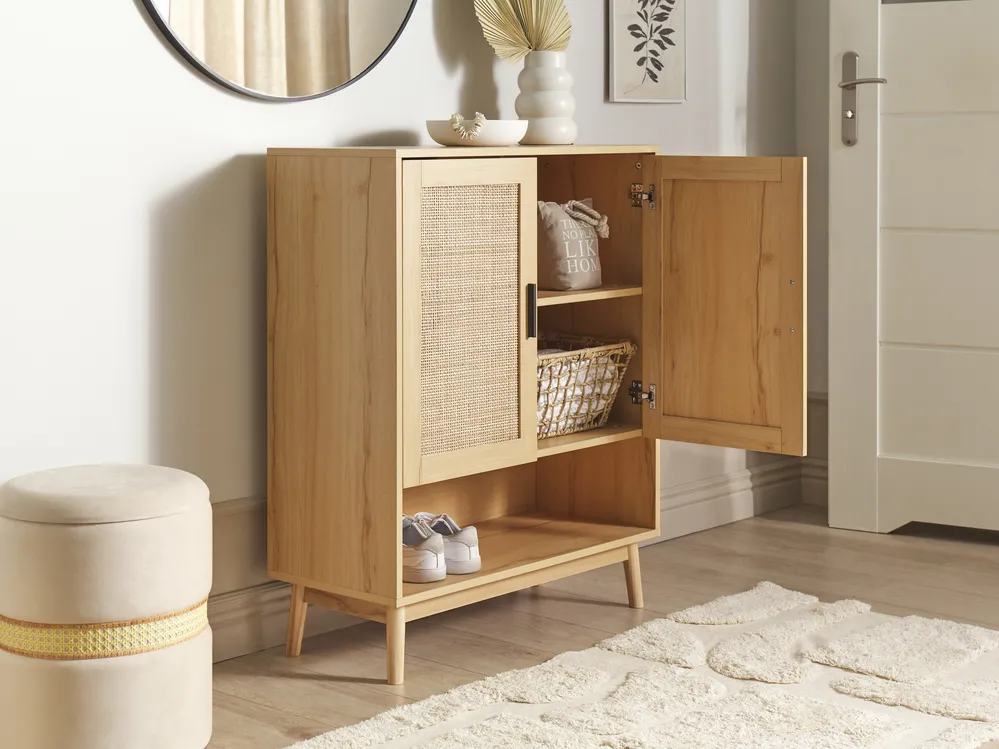 Schuhschrank PEROTE Rattan Hellbraun_916353