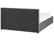 Bett mit Stauraum BOUSSE Samtstoff Dunkelgrau 140 x 200 cm_862586