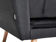 Sofa Bed 3 Seater FLORLI Fabric Black_704151