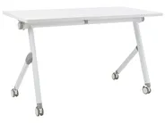 Zusammenklappbarer Schreibtisch BENDI 120 cm 60 cm mit Rädern Weiß_922188