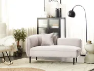 Linksseitige Chaiselongue CHEVANNES Bouclé Hellbeige_877208