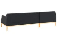 Corner Sofa 3 Seater SOSJO Fabric Black Right Hand_941170