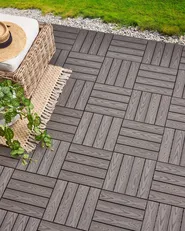 Outdoor Flooring ATESSA Wood-Plastic Composite (WPC) Grey_966702
