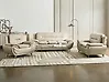Sofa Set 6-Sitzer LEIRA Kunstleder Beige