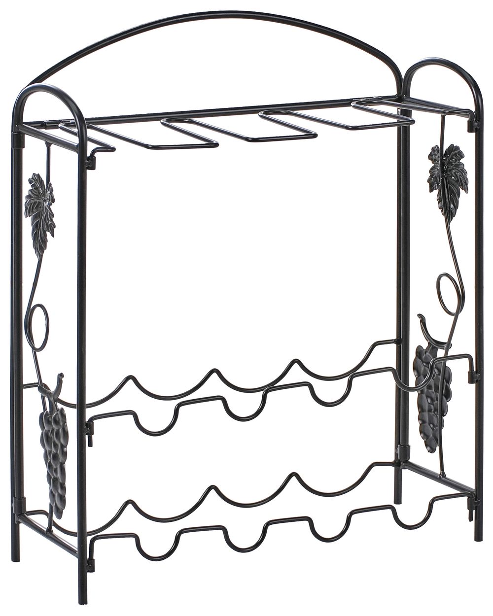 Wine Rack DONEGAL Metal Black