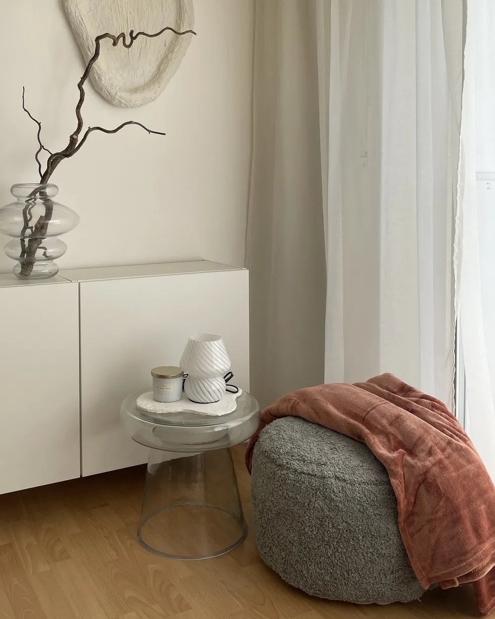 Side Table CALDERA Glass Transparent_975319