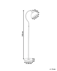 Stehlampe LENNON verstellbar Metall Hellbeige_948933