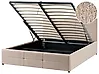 Ottoman Bed MASSOGNES Boucle Beige 140 x 200 cm
