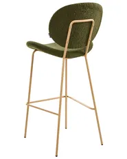 Set mit 2 Barstühlen LUANA Bouclé Dunkelgrün_1026950