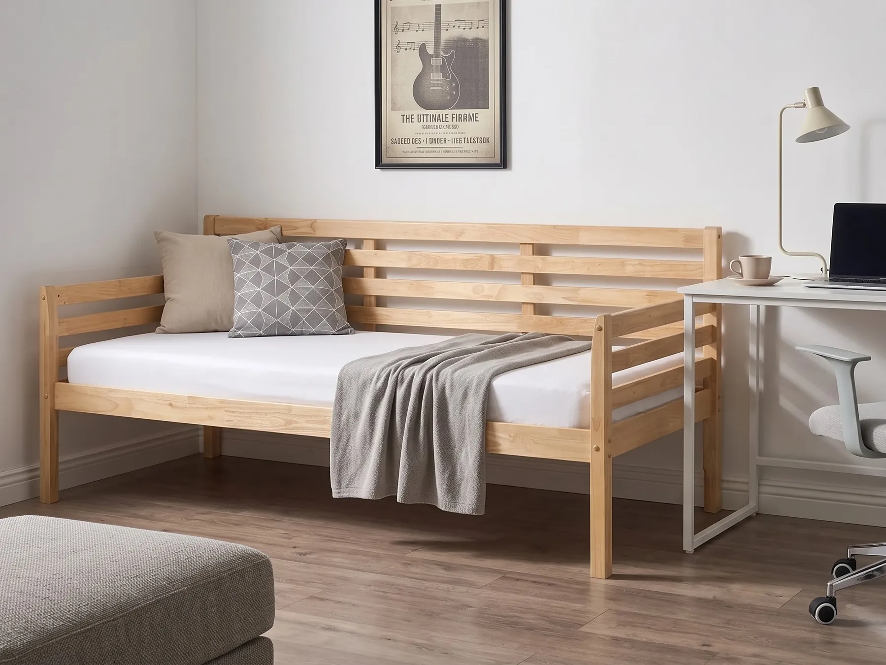 Tagesbett Holz THEZA 90 x 200 cm Naturfarben_1047417