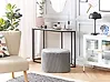 Pouf mit Stauraum RICHLAND Samtstoff Hellgrau
