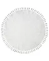 Teppich MITSOBI Weiß ø 120 cm Baumwolle