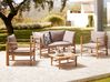 Lounge Set mit Tisch 4-Sitzer CERRETO Bambus Taupe