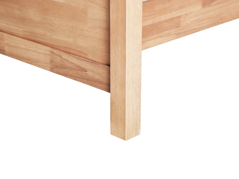 Bett mit Lattenrost Holz CHAMPAGNAT 140 x 200 cm Hellbraun_960183
