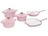 Gusseisen Kochgeschirrset 8-teilig FEURA Pastellrosa_1170231