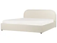 Bett mit Stauraum QUILLIEN Bouclé Hellbeige 180 x 200 cm_916546
