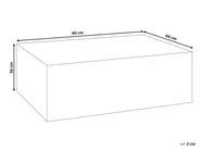 Couchtisch NOBRES 90 cm 66 cm Brauner Marmor_1192551