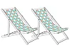 Ersatzstoff für Sonnenliege 2er Set ANZIO/AVELLINO 113 x 44 cm Grün