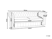 Sofa 3-Sitzer CHESTERFIELD Kunstleder Grün_696541