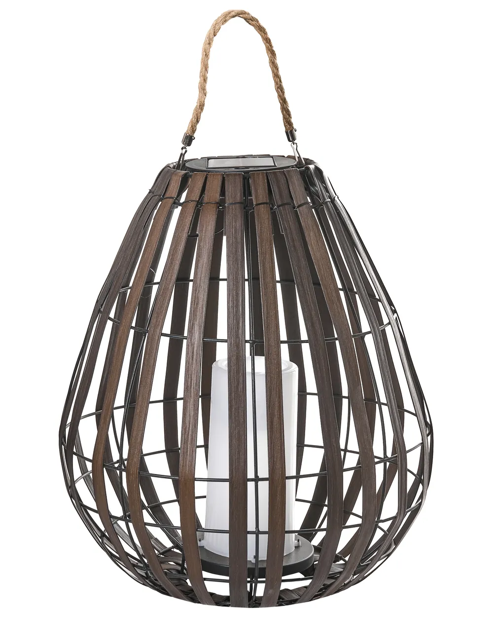 Solar Powered Lantern LUFUPA 61 cm Dark Brown