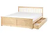 Bett mit 2 Schubladen OLENDON Kiefernholz Hellbraun 160 x 200 cm