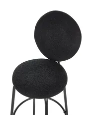 Set of 2 Bar Chairs EMERY Boucle Black_915931