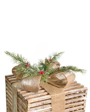 Weihnachtsdekoration 3er Set LED ROINE 15/20/25 cm Weihnachtsgeschenke Braun_1028301