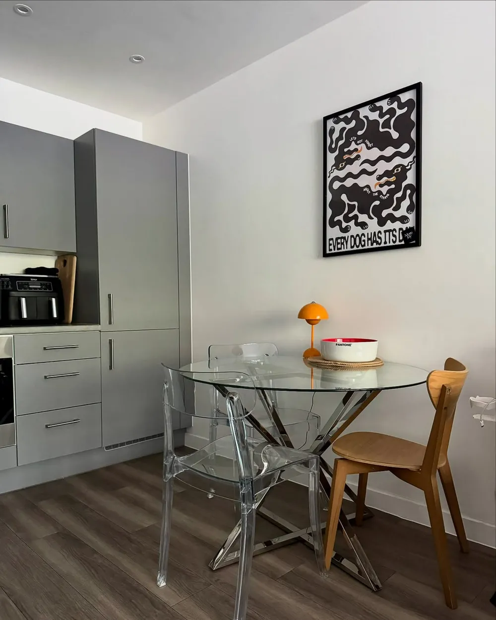 Esstisch BOSCO Silber 105 cm 105 cm Sicherheitsglas_982401