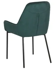 Set of 2 Dining Chairs LOVERNA Corduroy Dark Green_780027