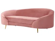 Sofa 2-Sitzer SAVAR Samtstoff Rosa_835644
