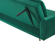 Sofa Bed 3 Seater VETTRE Velvet Dark Green_787944