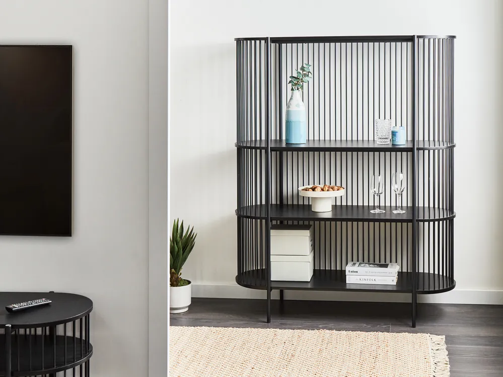 Regal mit 3 Ebenen BIRSON 151 cm Schwarz