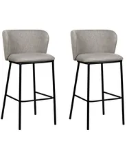 Set mit 2 Barstühlen MINA Grau_1024533