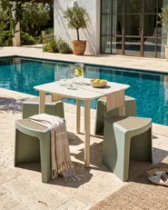 Gartenhocker 4er Set EVROS Mintgrün_1069640