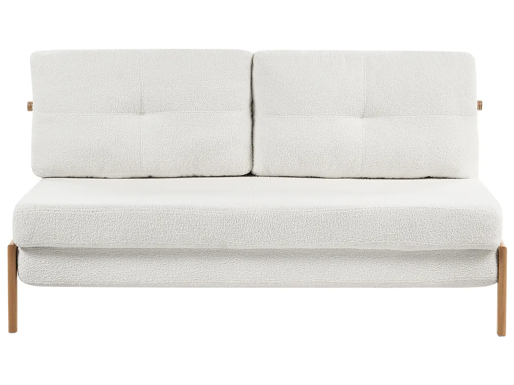 Sofa Bed 2 Seater EDLAND Boucle Off-White_1061214