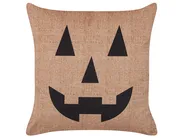 Dekokissen 2er Set SEBES 45 x 45 cm Samtstoff Beige Abstraktes Muster_830187