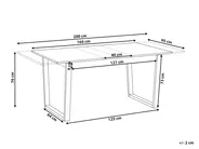 Ausziehbarer Esstisch CAMDEN Dunkle Esche 160/200 cm 95 cm_1067695