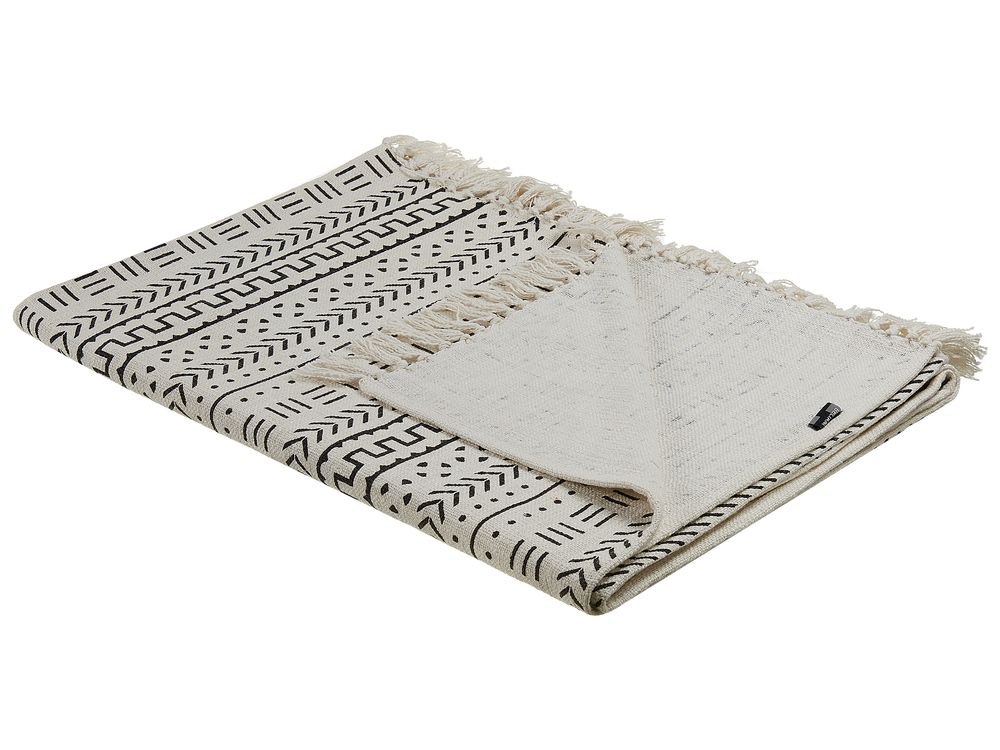 Kuscheldecke PANVEL Baumwolle 130 x 180 cm Weiß