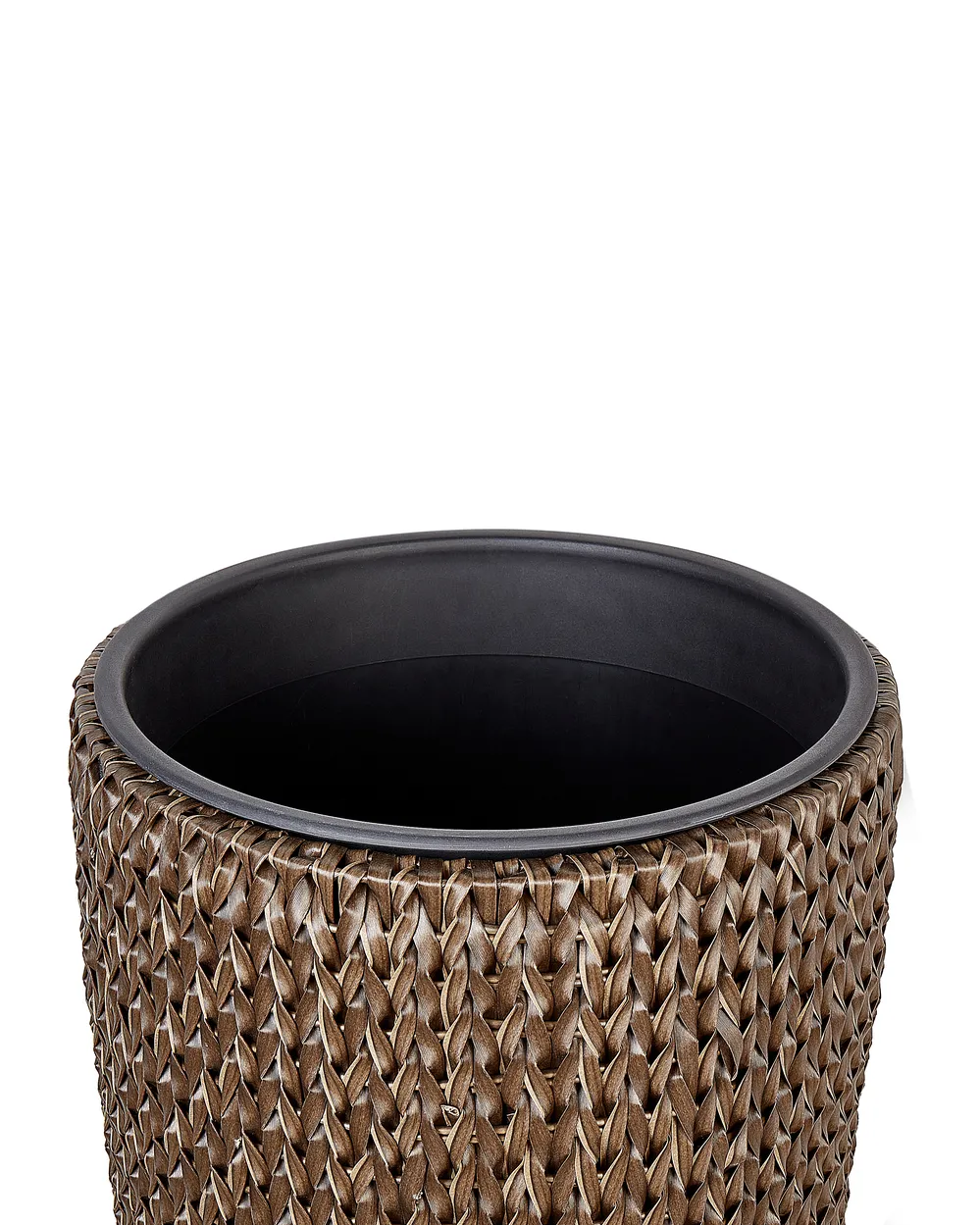 Set of 2 Plant Pots CEDRUS 37/45 cm PE Rattan Brown_914474