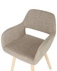 Set of 2 Dining Chairs CHICAGO Fabric Taupe_693660