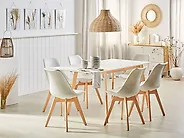 Ausziehbarer Esstisch MEDIO Weiß 120/155 cm 80 cm_1176595