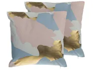 Dekokissen 2er Set IXIA 45 x 45 cm Baumwolle Rosa Abstraktes Muster_769651