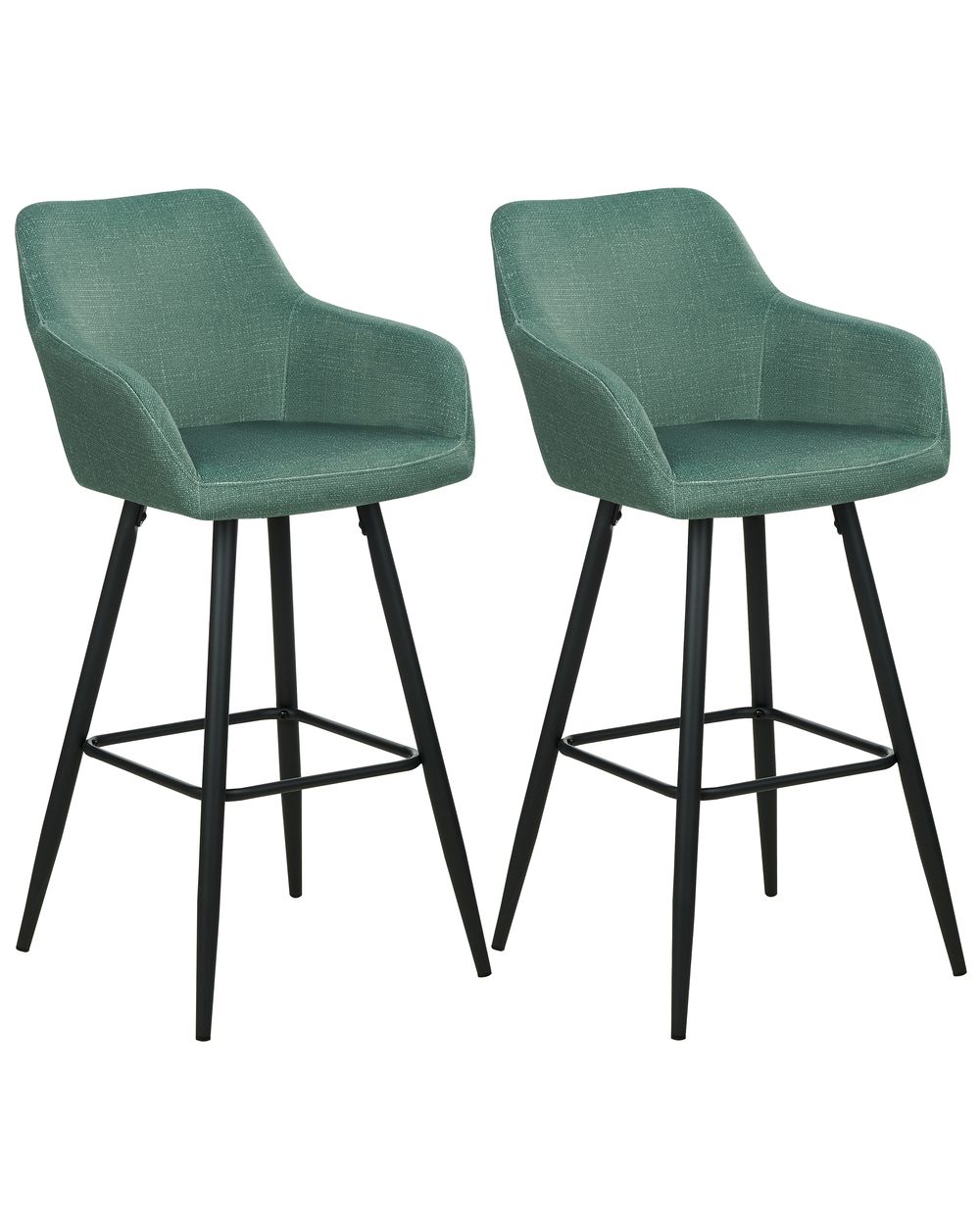 Set van 2 barstoelen CASMALIA Fluweel Donkergroen