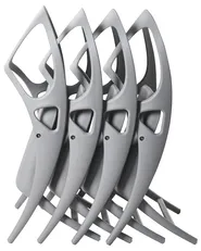 Gartenstuhl 4er Set NEMI klappbar Grau_990616