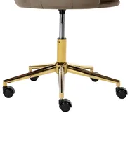 Schreibtischstuhl VELENCIA Samtstoff Braun_1062298