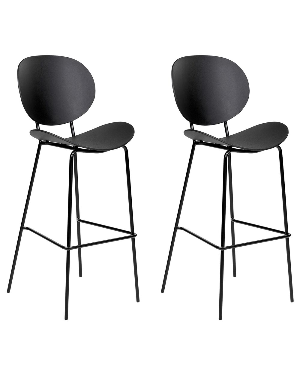 Set mit 2 Barstühlen SHONTO Schwarz