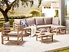 Lounge Set mit Tisch 6-Sitzer CERRETO Bambus Taupe linksseitig
