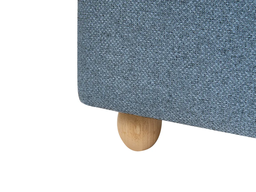 Pouf mit Stauraum FERNDALE Stoff Blau_1056244