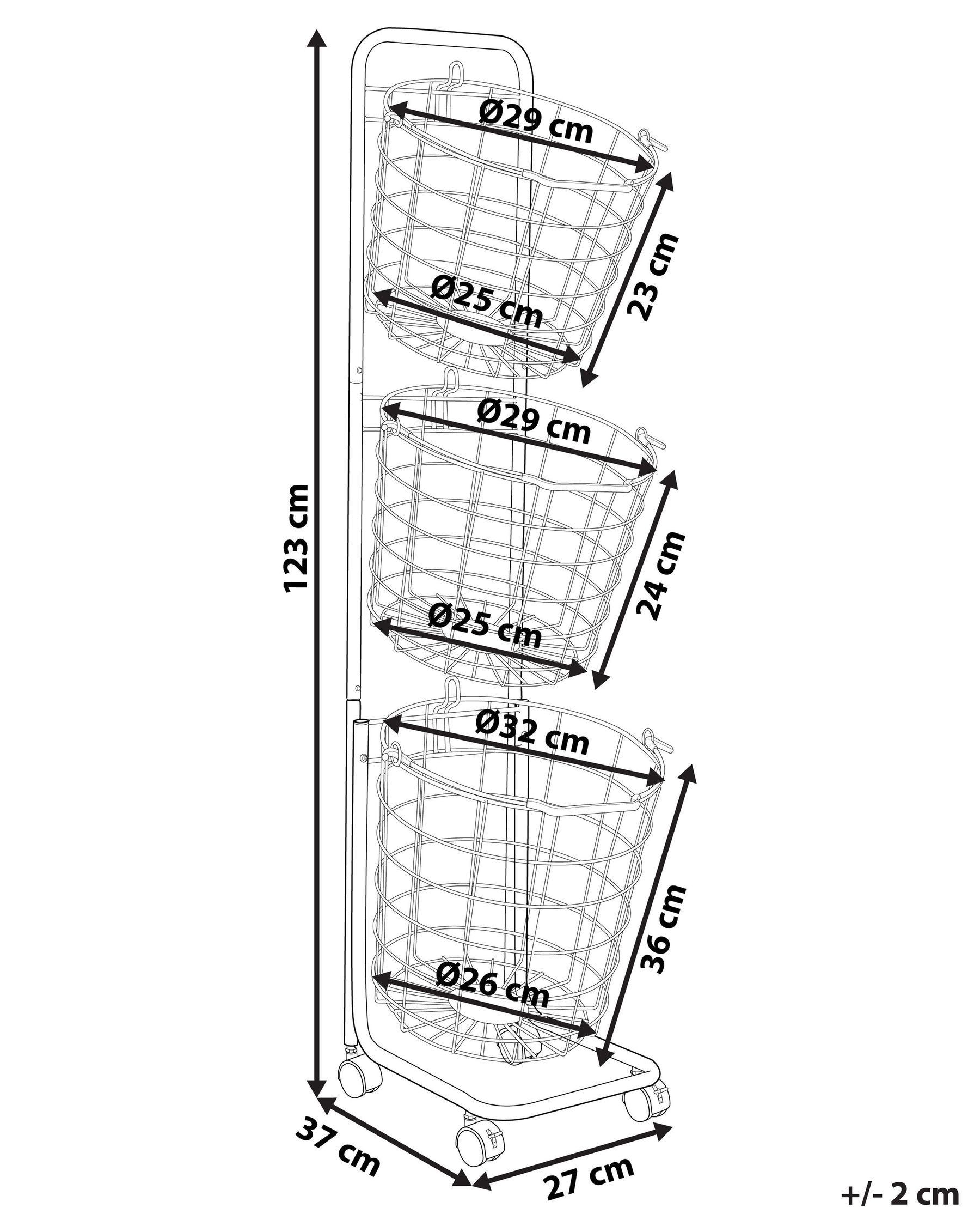 Basket Stand AYAPAL with Wheels Metal White_785669