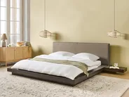 Bett mit Lattenrost Bouclé ZEN 180 x 200 cm Dunkle Esche_1080051